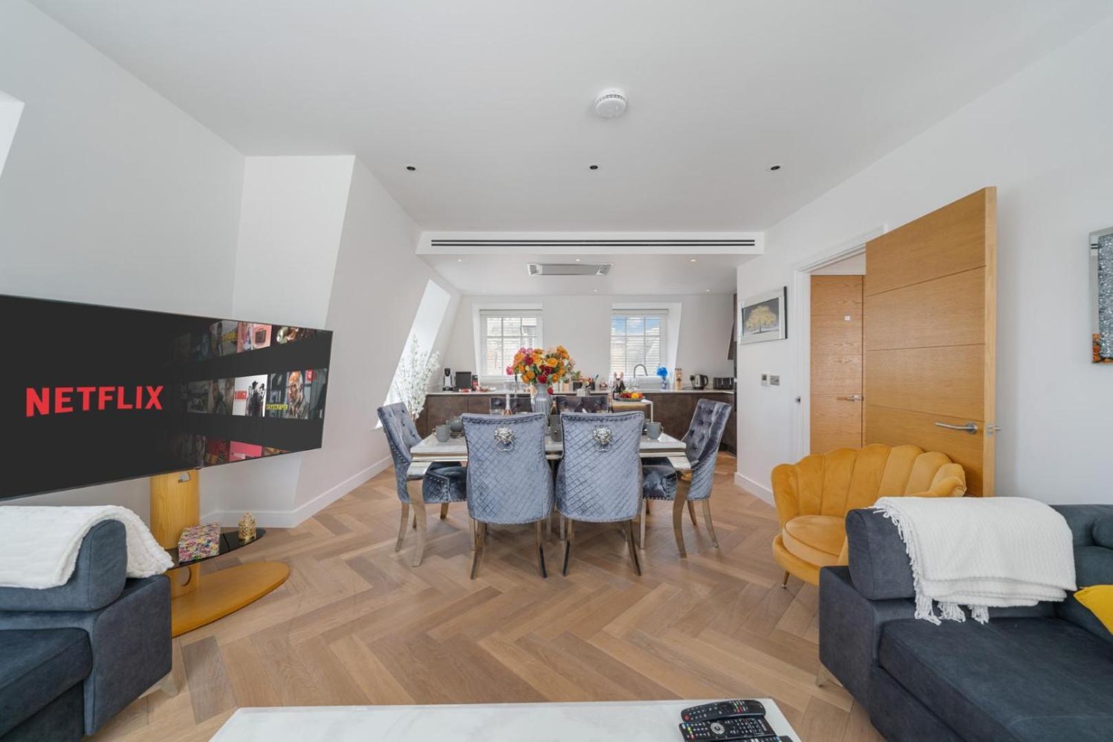 Elegant 3-Bedroom Penthouse In Marble Arch 70 London Kültér fotó