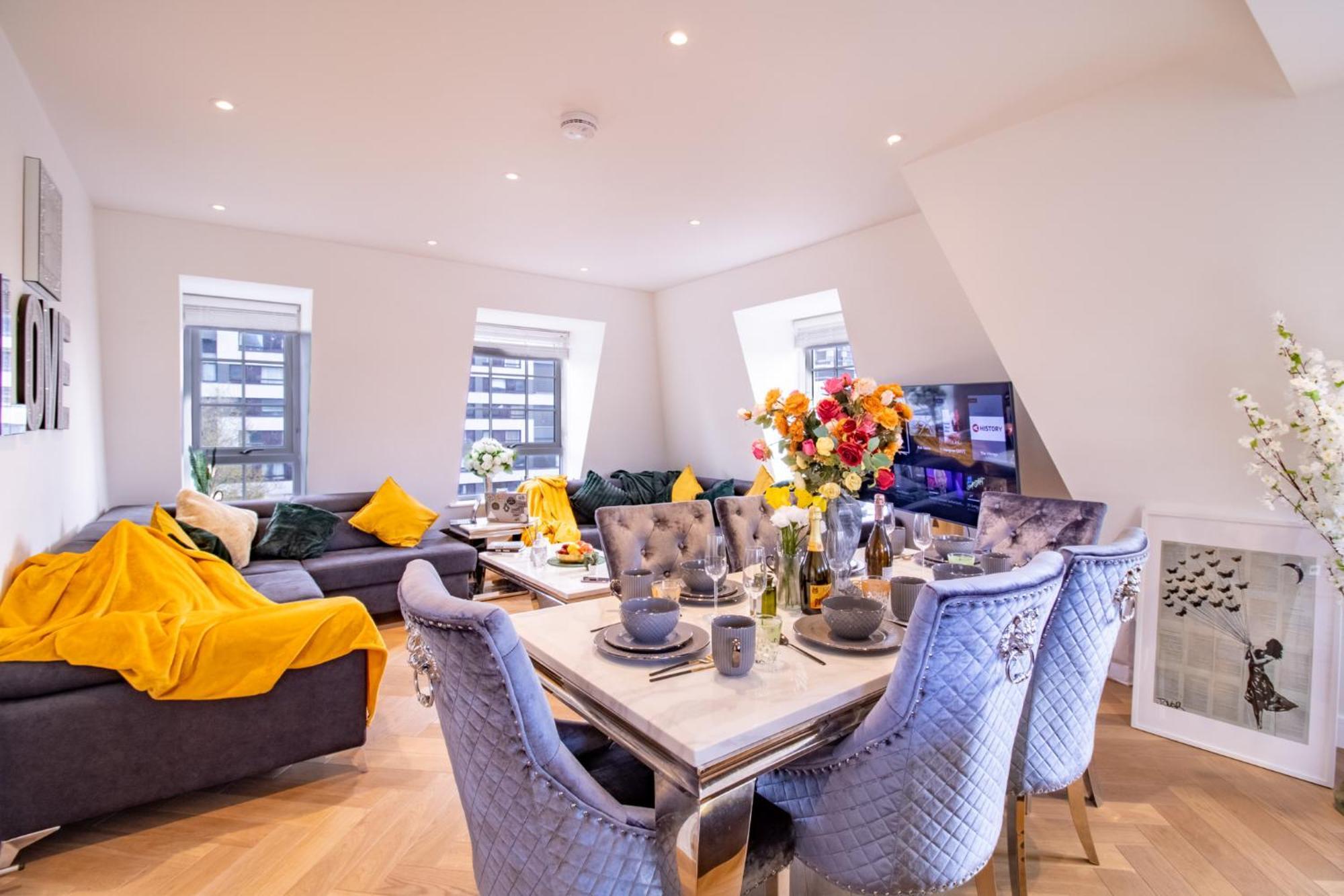Elegant 3-Bedroom Penthouse In Marble Arch 70 London Kültér fotó
